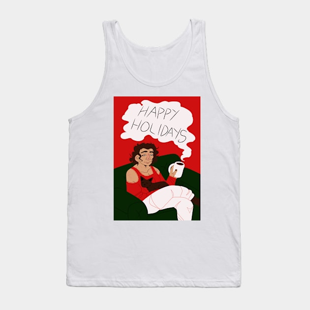 Happy Holidays Girl Tank Top by VazMas Design